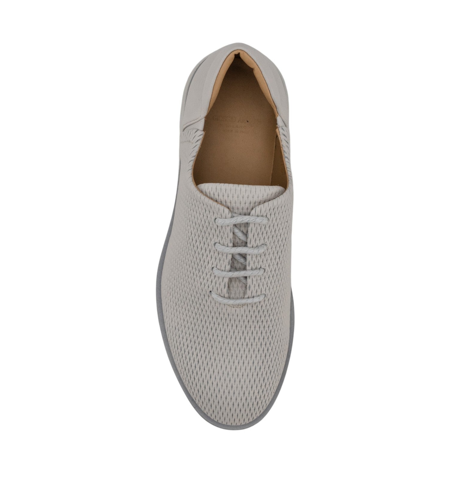 1150$ GIORGIO ARMANI Sneakers Shoes Woven Mesh Ice Gray Leather  6 UK 7 US 40 IT
