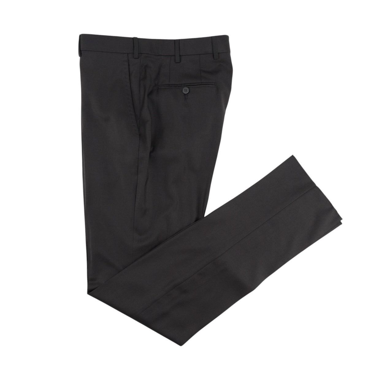 $7120 ISAIA "Gregorio" Black Suit Hand-Sewn Wool Aquaspider Water Repellent