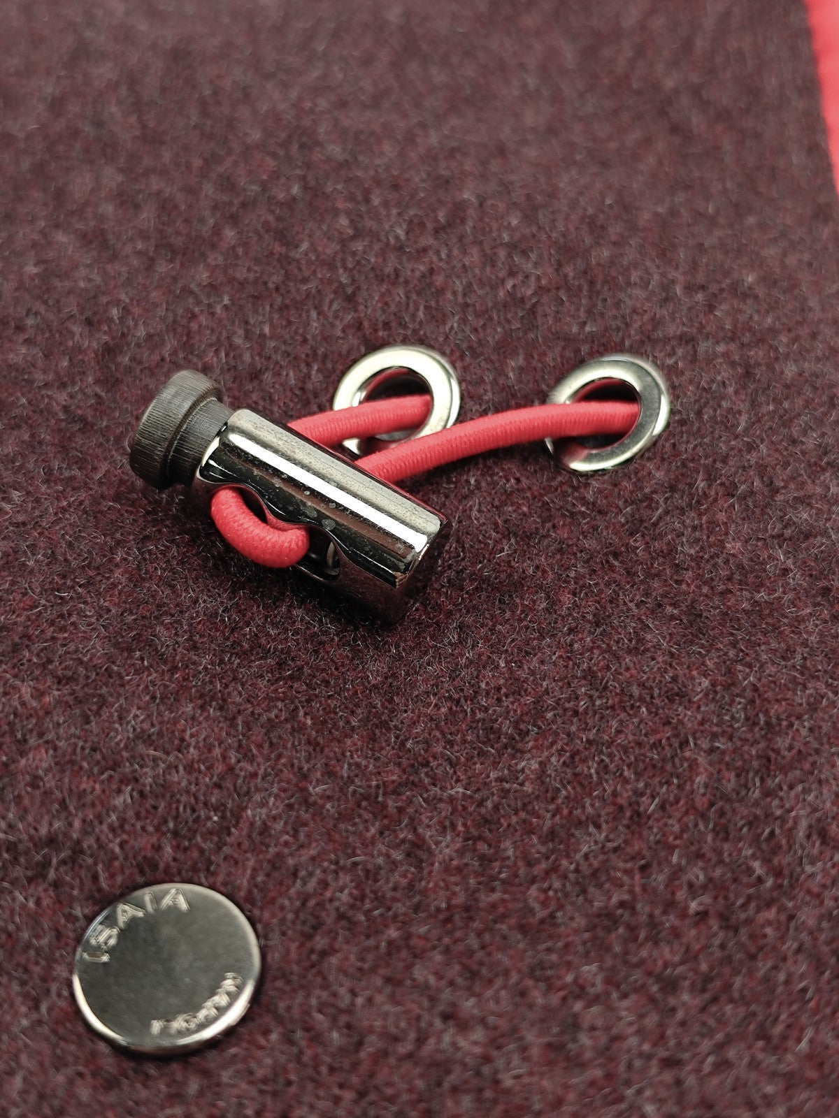 6200$ ISAIA NAPOLI Burgundy Coulisse Zip Field Jacket 100% Cashmere