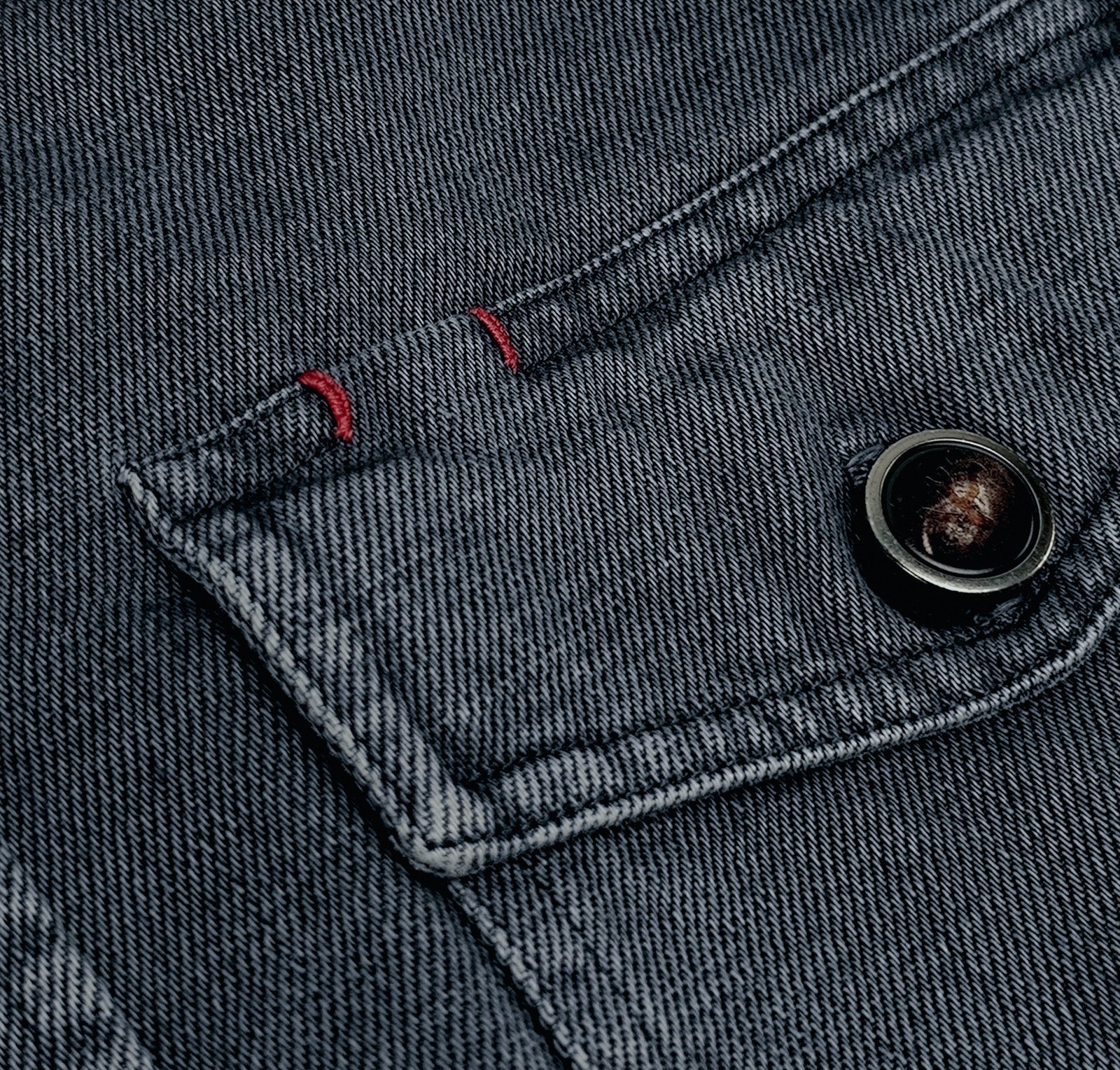 $1250 ISAIA NAPOLI Blue Indigo Hand-Sewn Overshirt Jacket Denim Cotton