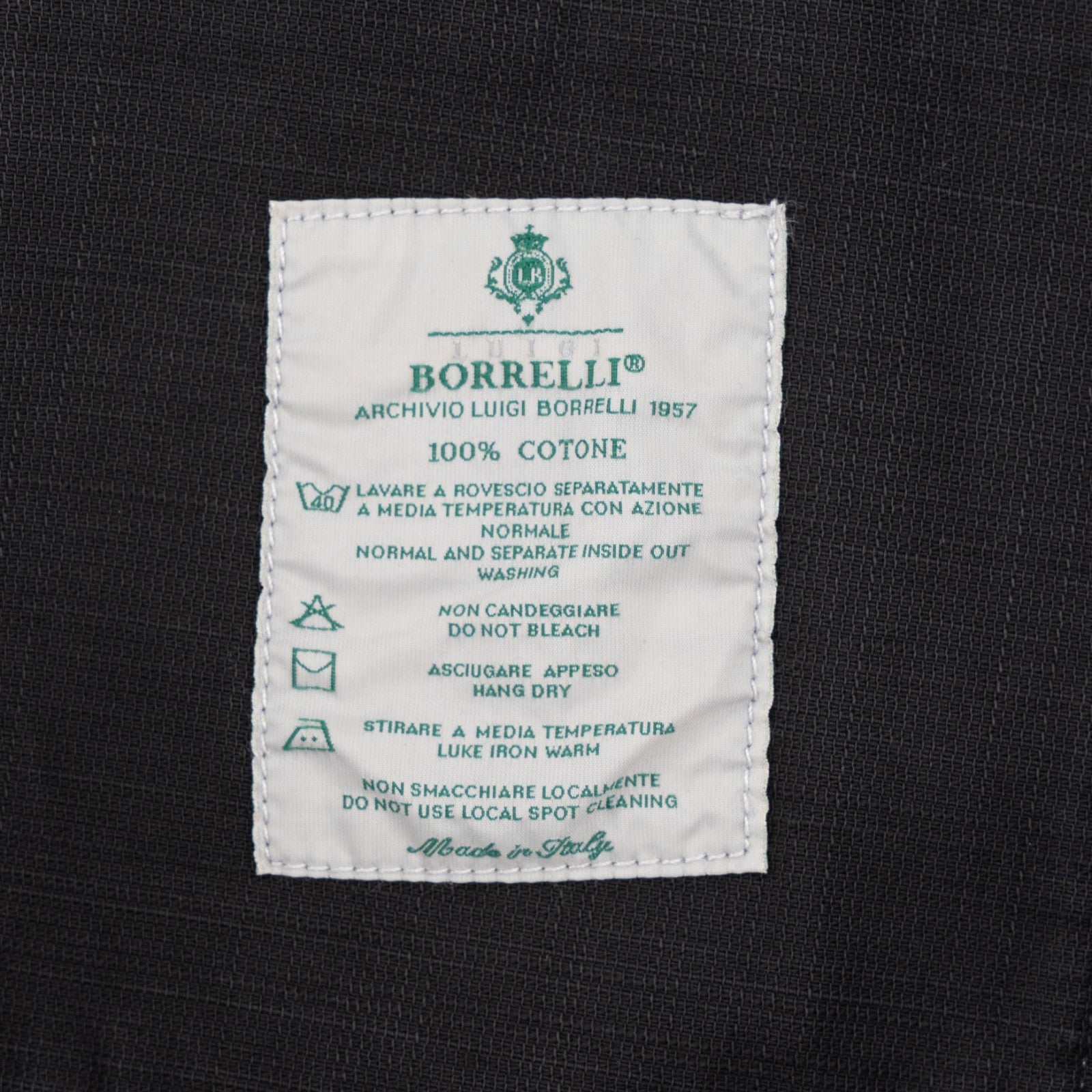 415$ LUIGI BORRELLI NAPOLI Black Denim Jeans Pant Cotton 36 US / 52 EU