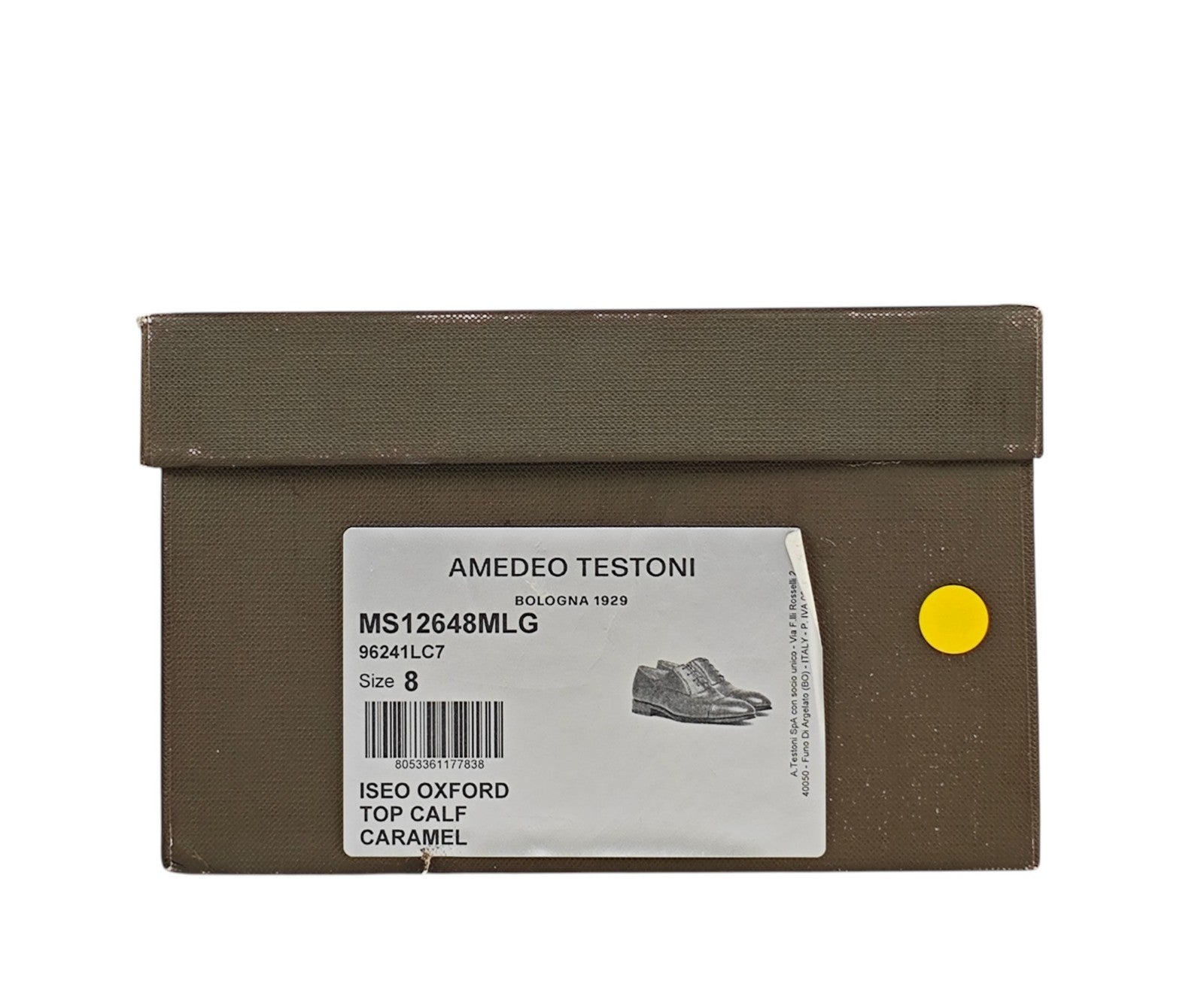 1300$ TESTONI 1929 "Iseo" Oxford Shoes Goodyear Welted Caramel 8 UK 9 US 42 IT