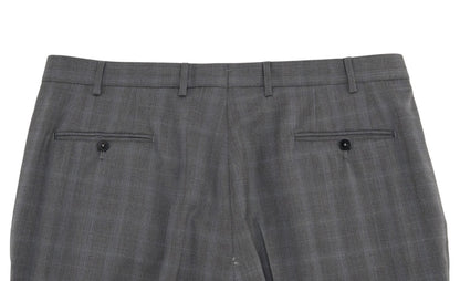 $6700 ISAIA NAPOLI "Capri" Gray Suit Fine Wool Plaids 48 US / 58 EU 8R