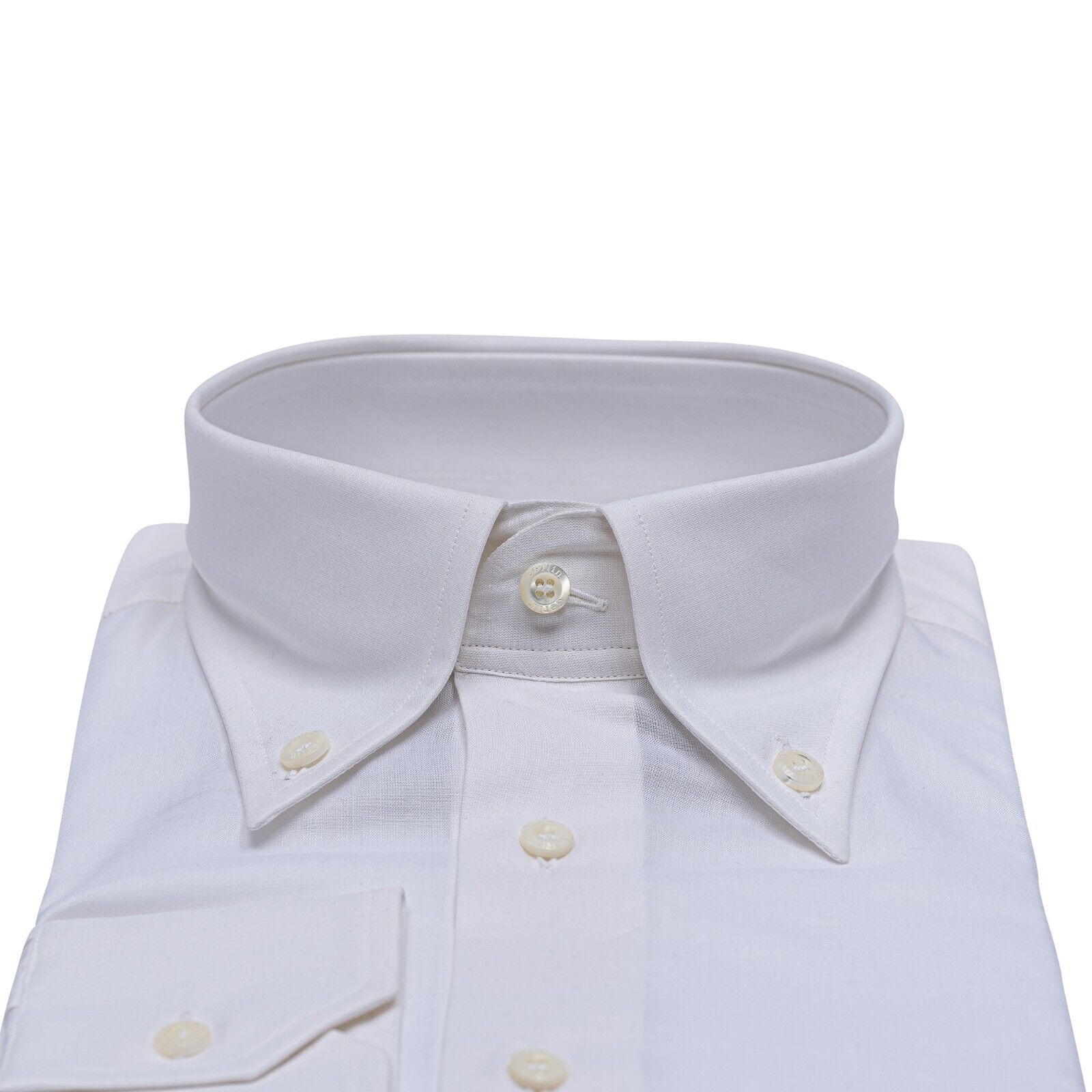 690$ LUXURY GERLIN Shirt White Point Collar Cotton 17.5 - 44 3D BIJAN