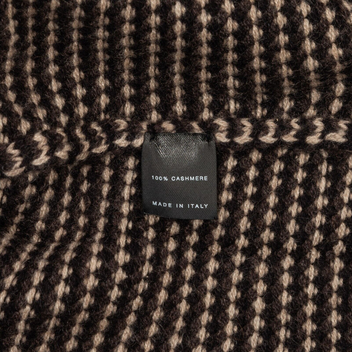 $2500 MANRICO CASHMERE Brown Cardigan Zip Thick 100% Cashmere / Lambskin Size S