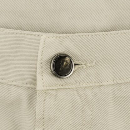 690$ ISAIA NAPOLI Beige Denim Cotton Stretch 5 Pockets Pant Regular 42 US 58 EU