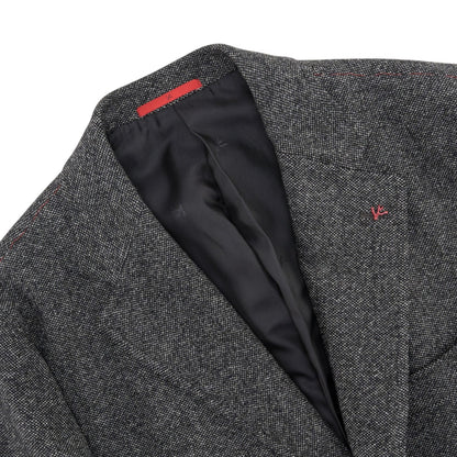 7400$ ISAIA NAPOLI Dark Gray Overcoat Coat Wool & Cashmere 42 US / 52 IT
