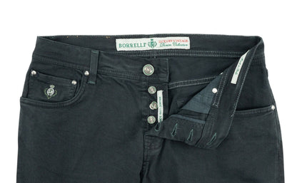415$ LUIGI BORRELLI NAPOLI Dark Blue Denim Jeans Pant Cotton 35 US / 51 EU