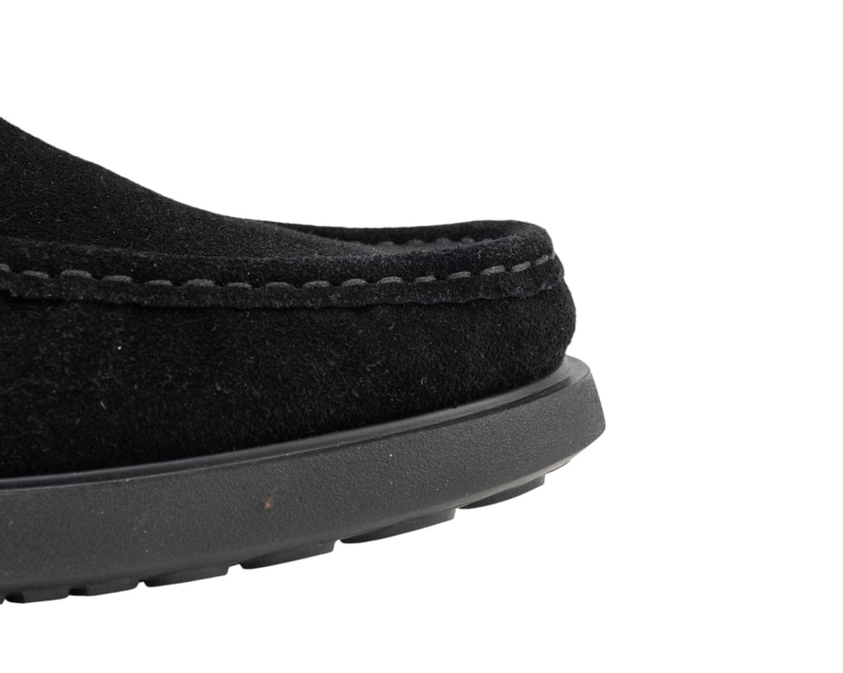 1100$ TESTONI Mocs Acc Casual Suede Calf + Metal Black 8 UK / 9 US / 42 IT