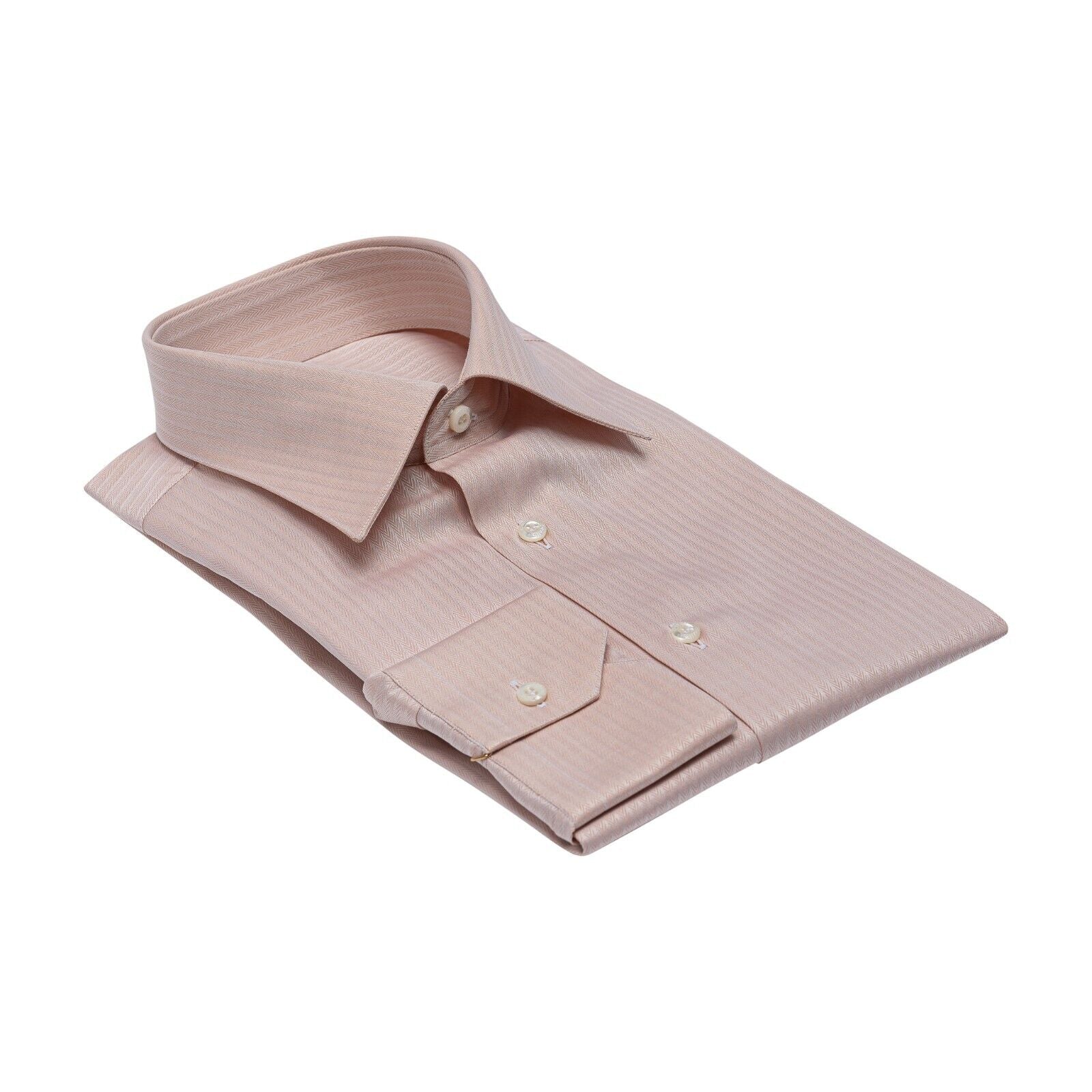 690$ LUXURY GERLIN Shirt Light Peach ALUMO Cotton 1G ZILLI