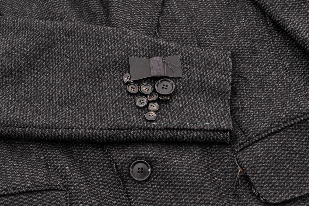 $1900 EIDOS by ISAIA NAPOLI Gray Coat Overcoat Wool Peak Lapel 38 US 48 EU