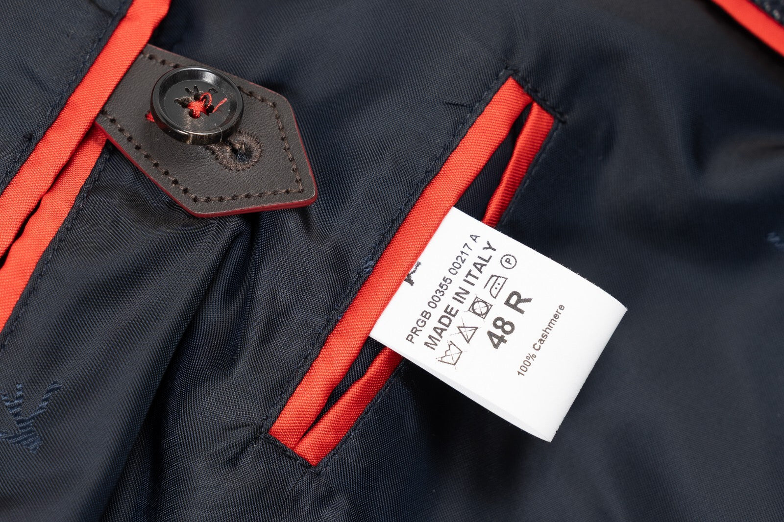 $4200 ISAIA NAPOLI Blue Jacket Shirt 100% Cashmere & Leather Details 38 US 48 EU