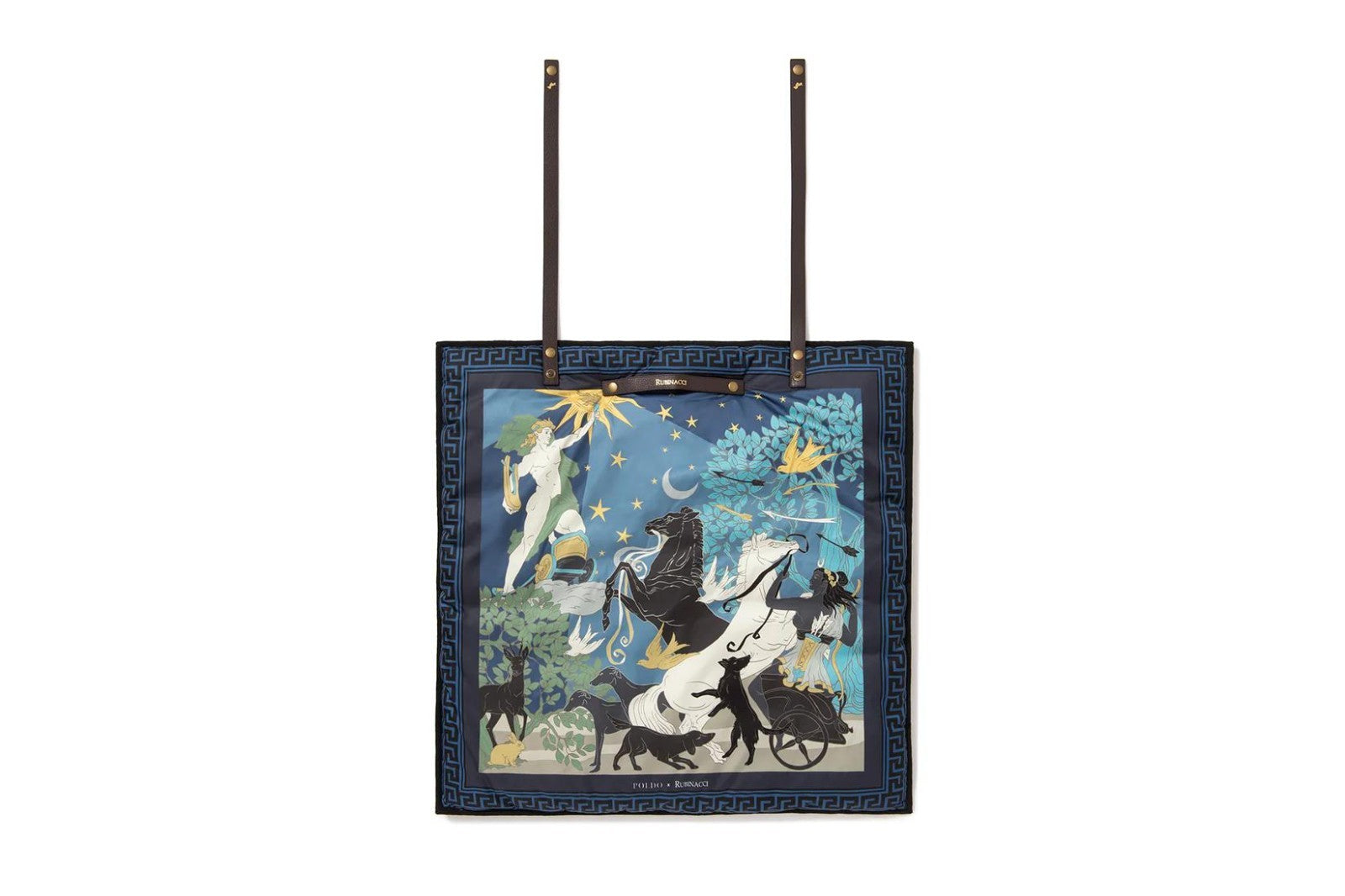 500$ POLDO X RUBINACCI NAPOLI PORTABLE BED Blue Teddy Fleece "La Greca" 70x50cm