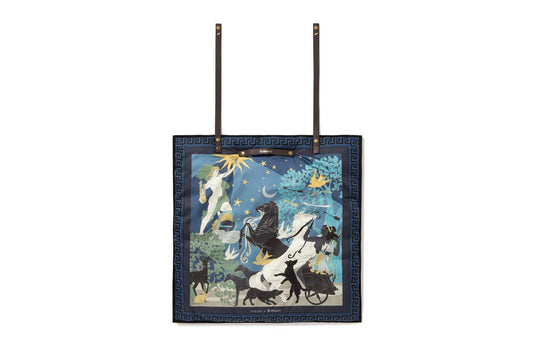 500$ POLDO X RUBINACCI NAPOLI PORTABLE BED Blue Teddy Fleece "La Greca" 70x50cm