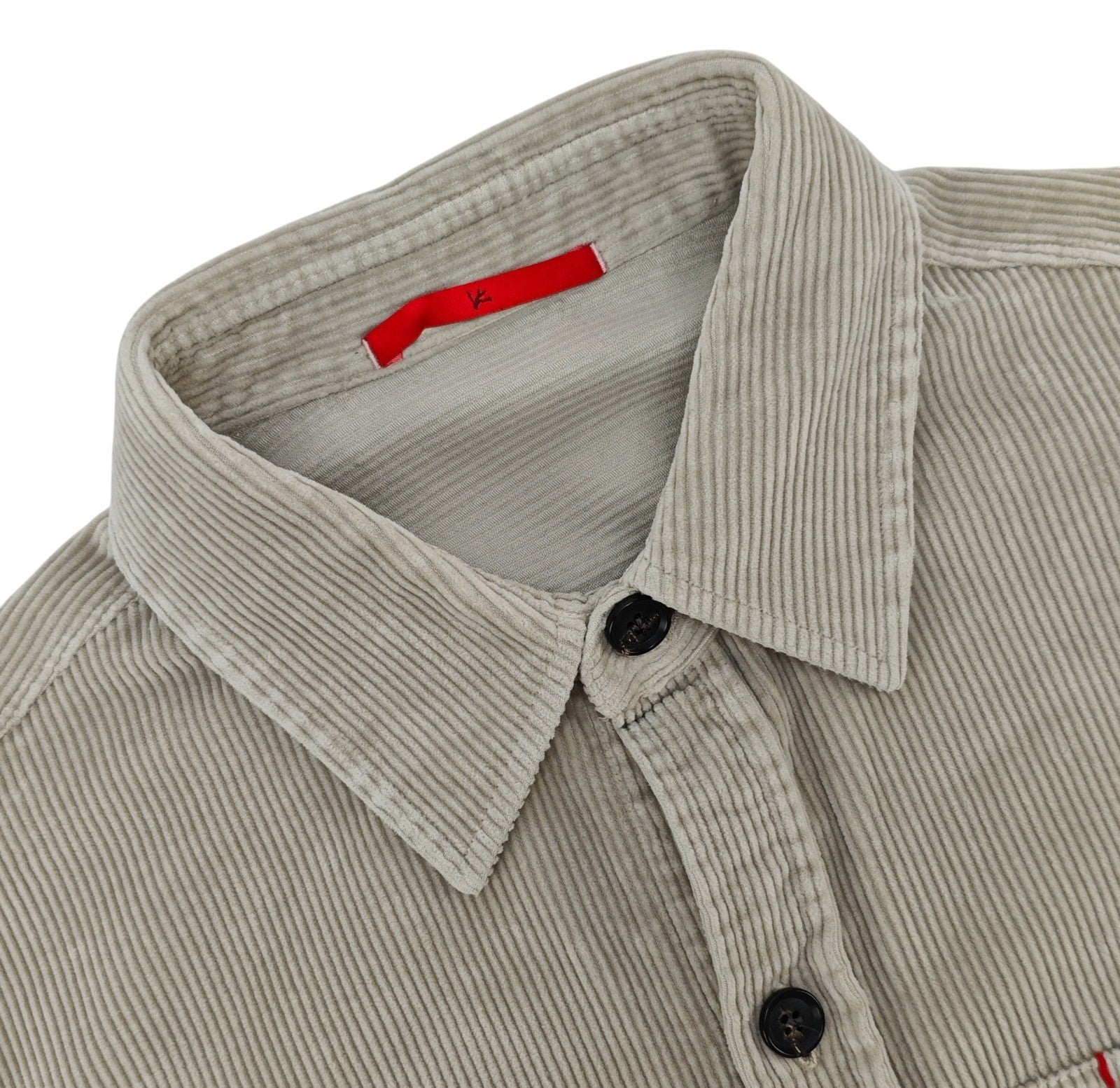 $1250 ISAIA NAPOLI "Comfort" Beige Hand-Sewn Overshirt Jacket Cordoroy Cotton
