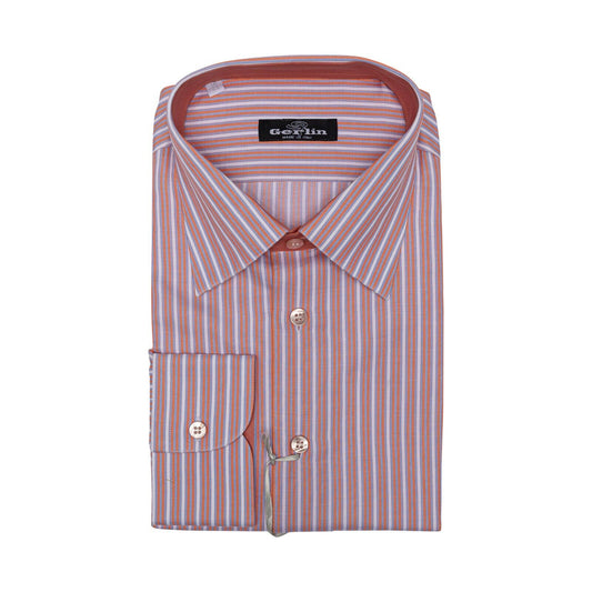 690$ LUXURY GERLIN Shirt  Striped BONFANTI Cotton 16 - 41  - 1F BIJAN