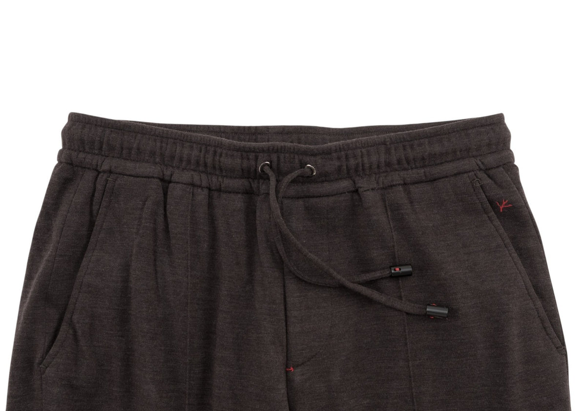 1285$ ISAIA NAPOLI "Comfort Project" Brown Drawstring Pant Wool 32 US/48 EU