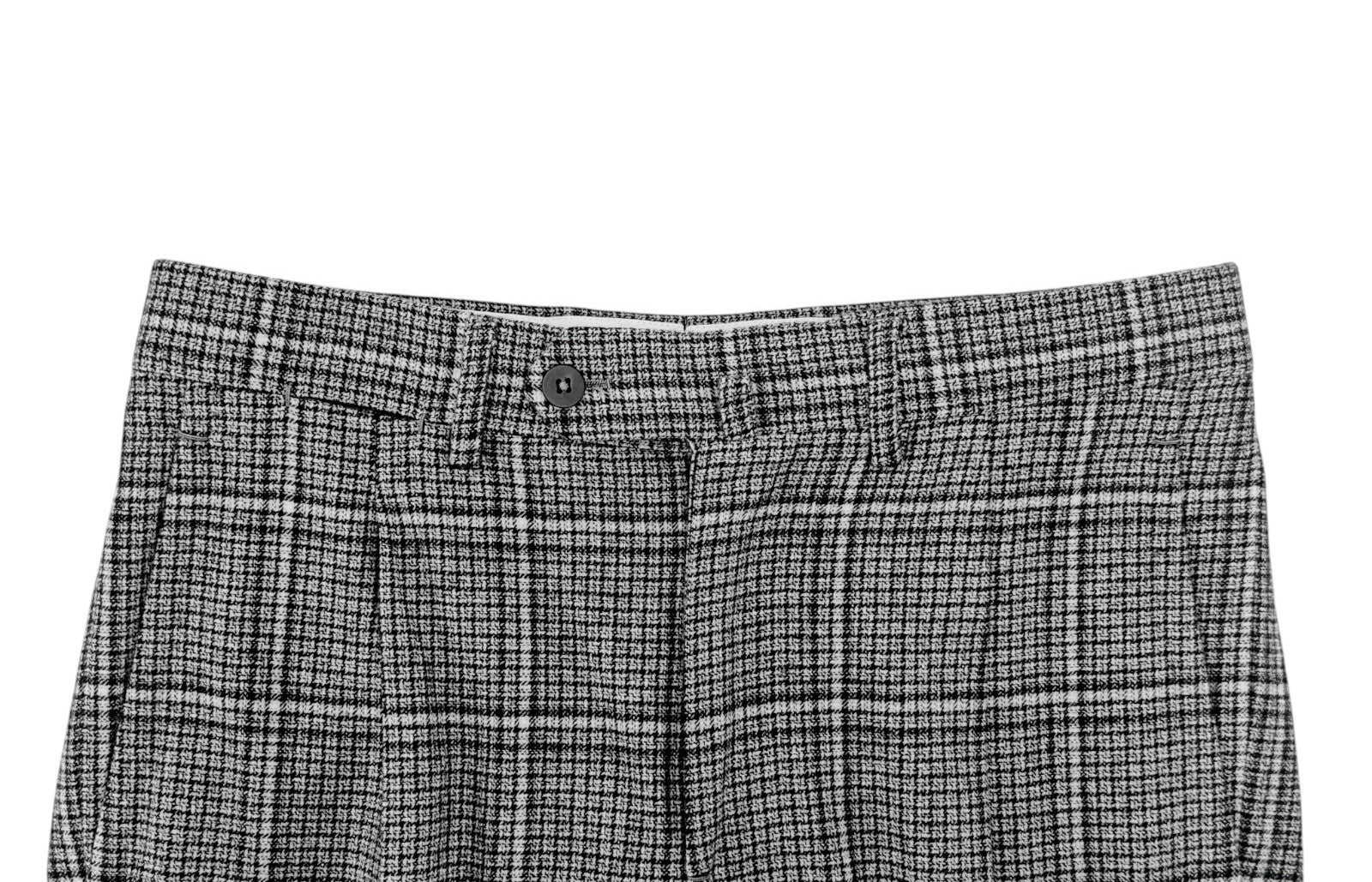 1650$ ISAIA "Sanità" Gray Tapered Dress Pant Flannel Wool 30 US / 46 EU 8R