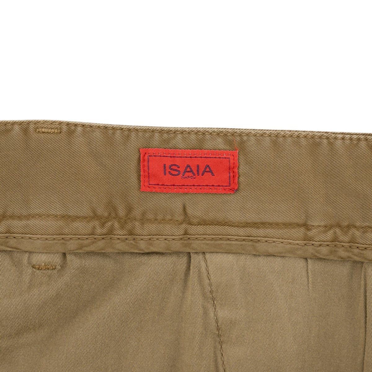 720$ ISAIA NAPOLI Dark Beige Chino Pant Cotton Regular Fit 38 US / 54 EU