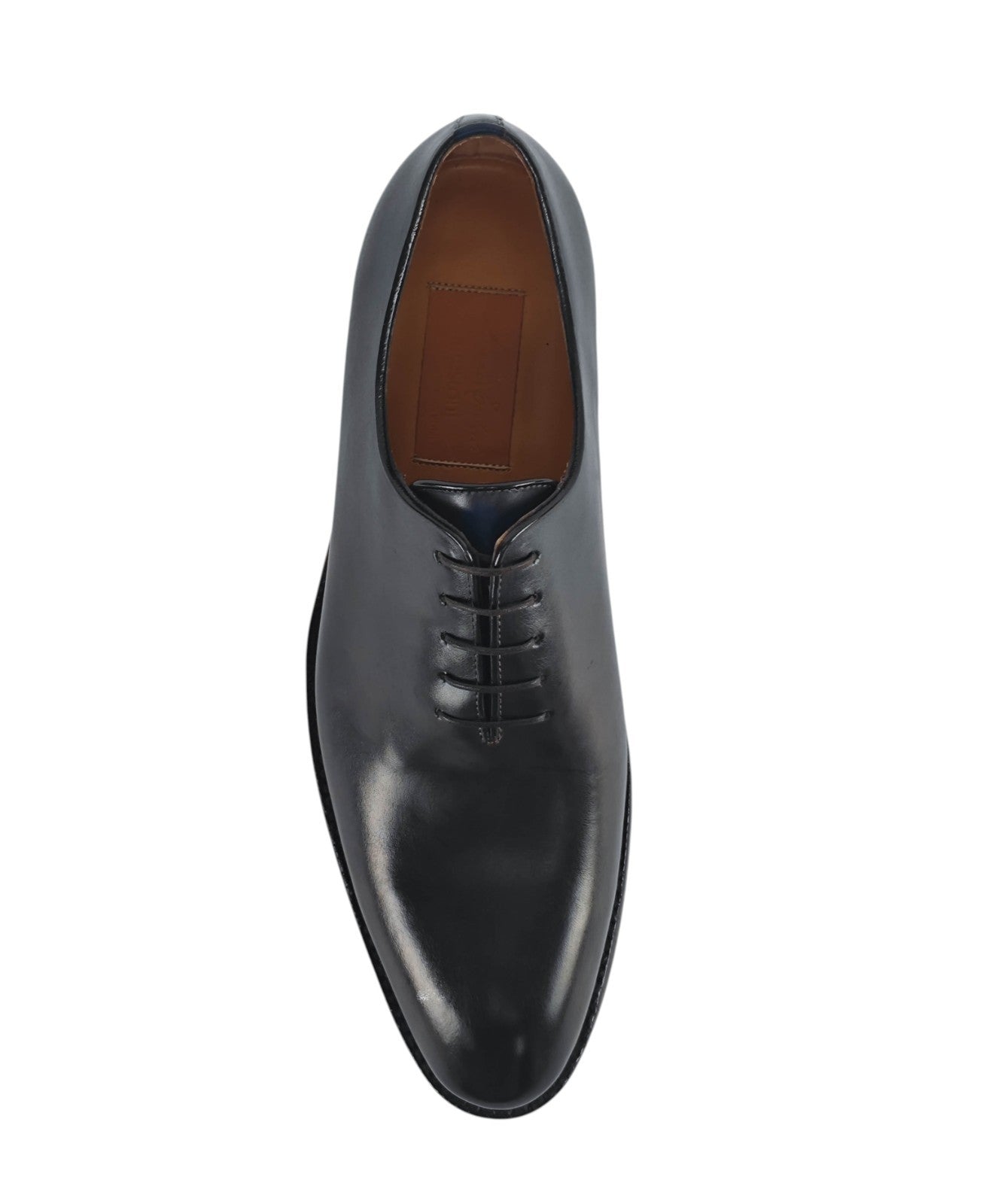 1300$ TESTONI "Piuma" Oxford Shoes Top Calf Shaded Indigo/Cigar  8 UK 9 US 42 IT