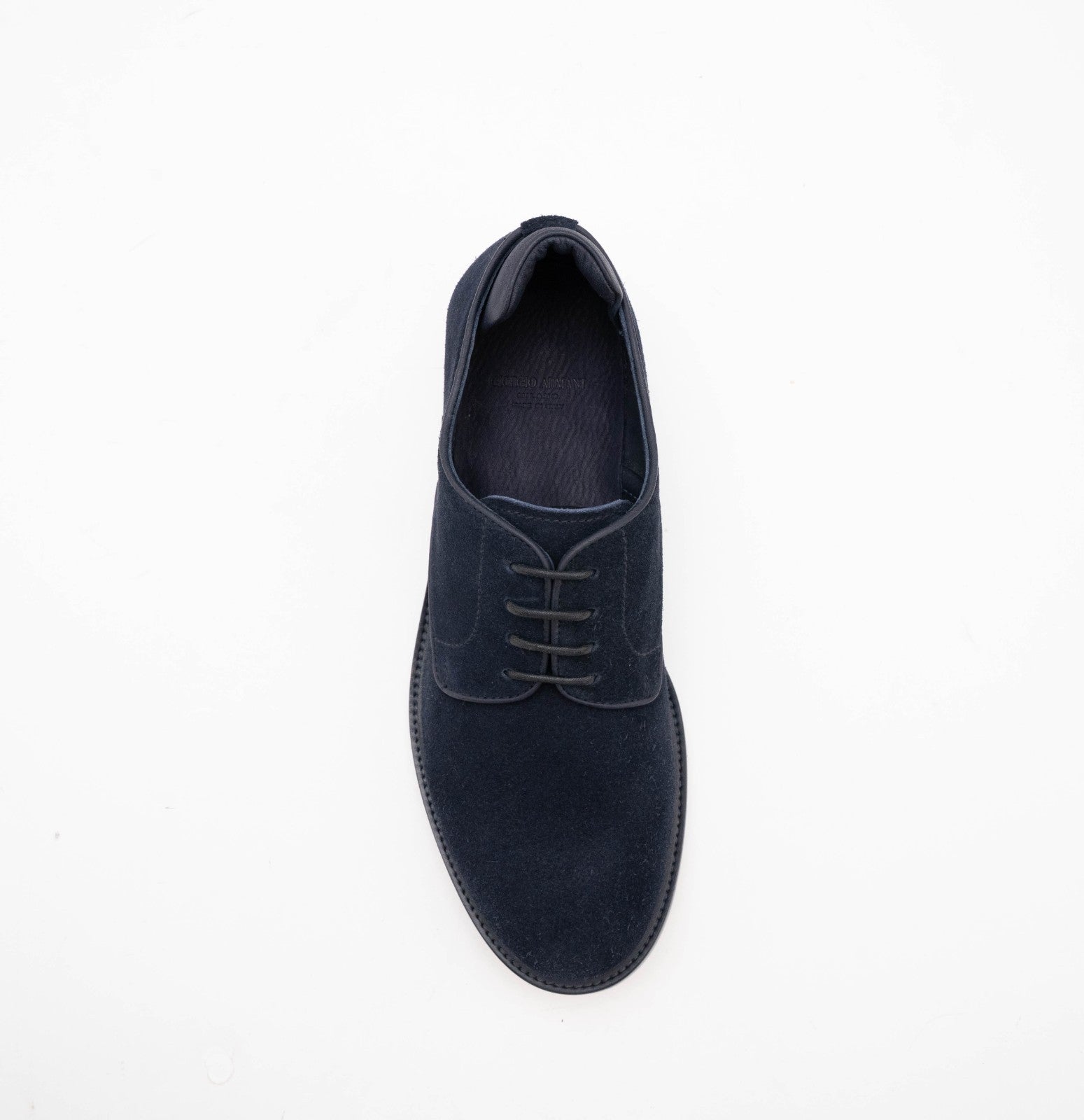1120$ GIORGIO ARMANI Derby Shoes Blue Navy Suede 6 UK  7 US  40 IT