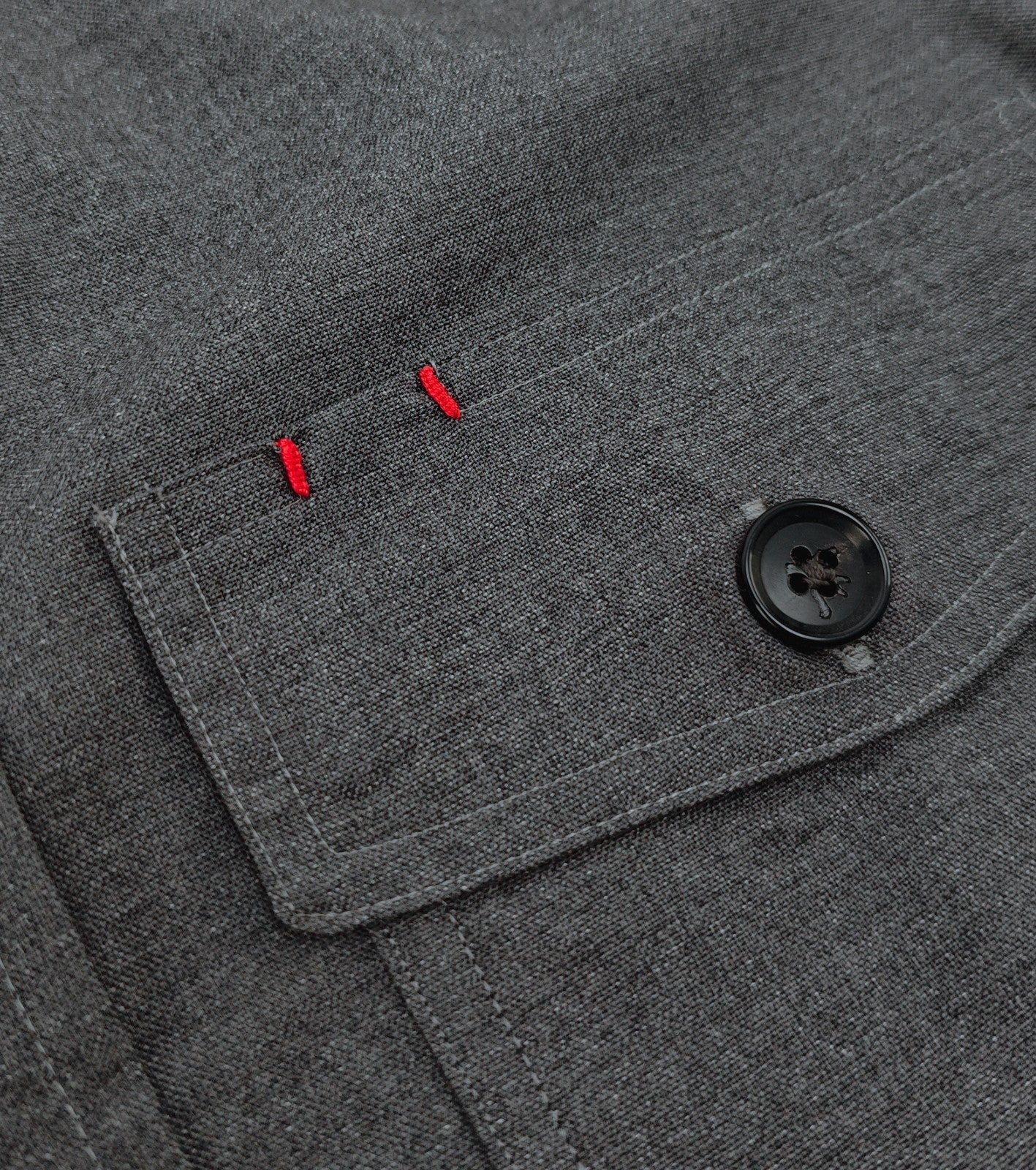 $1550 ISAIA NAPOLI Gray Hand-Sewn Overshirt Jacket Comfort Wool Size L