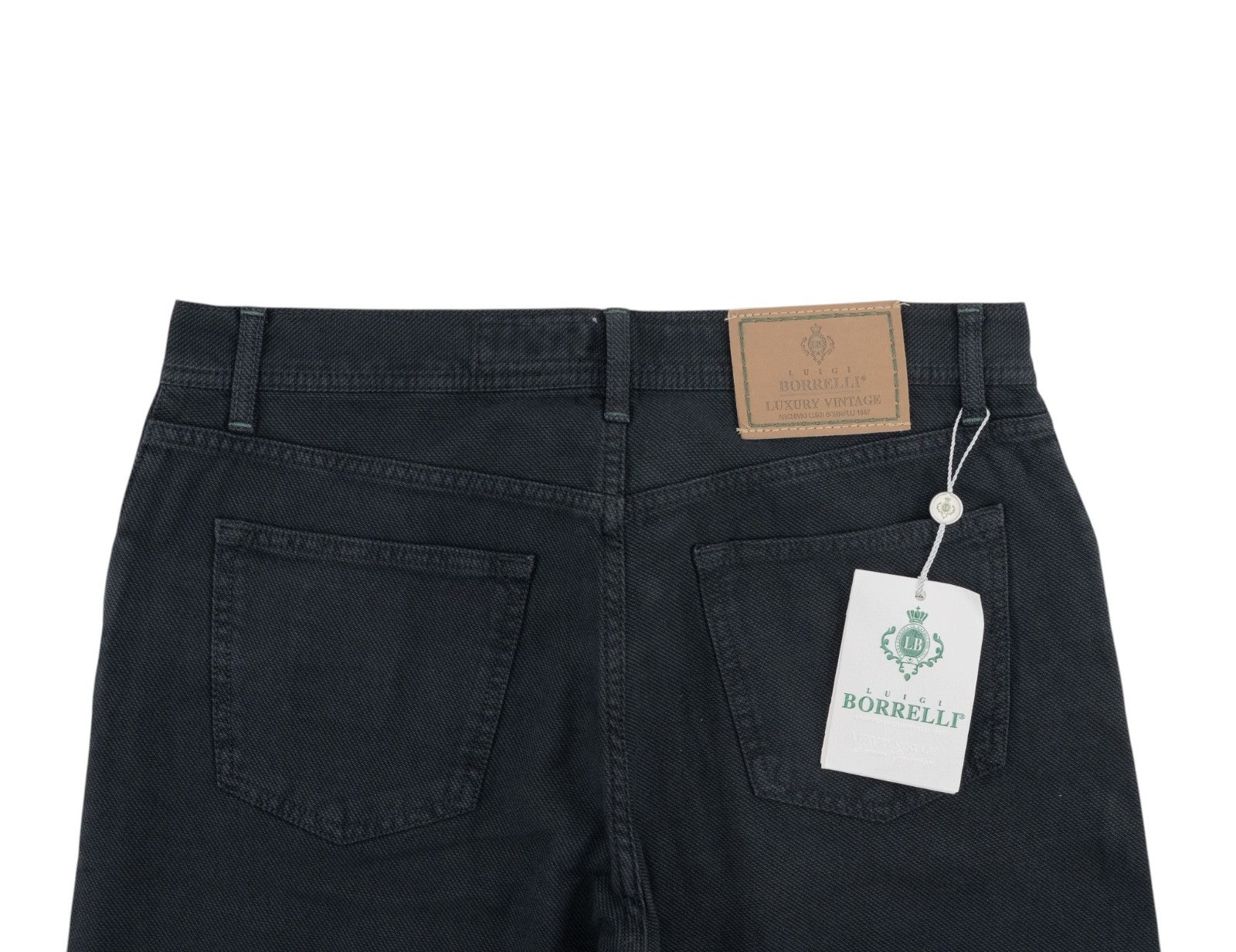 415$ LUIGI BORRELLI NAPOLI Blue Denim Jeans Pant Cotton 33 US / 49 EU