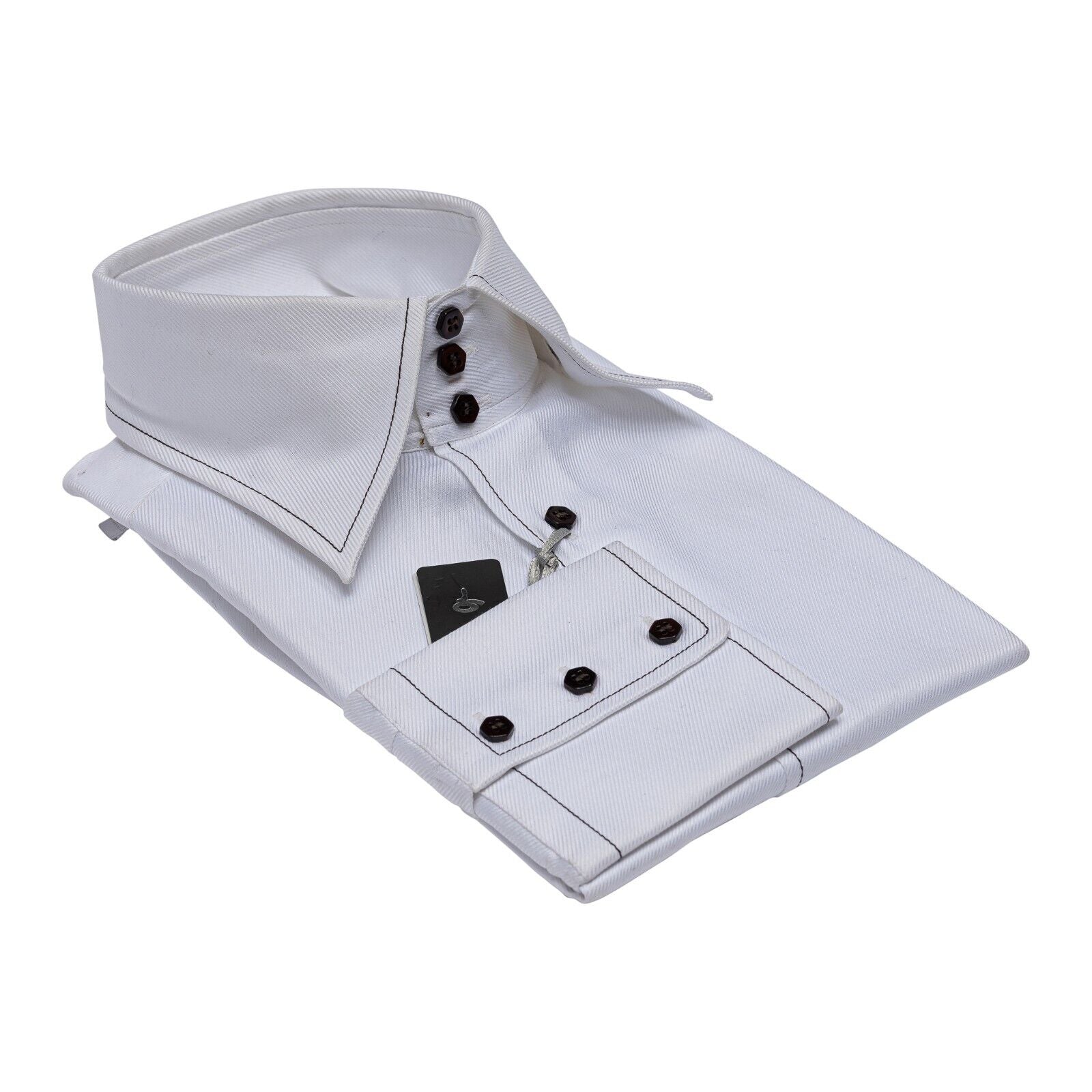 690$ LUXURY GERLIN Shirt White ALUMO Twill Cotton 16 - 41 3AR BIJAN