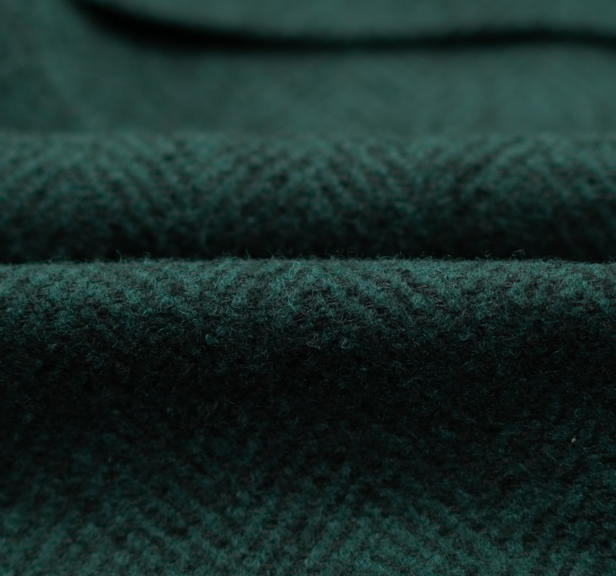 $2750 SARTORIO by KITON Green Overcoat Flannel Wool Herringbone 40 US / 50 EU