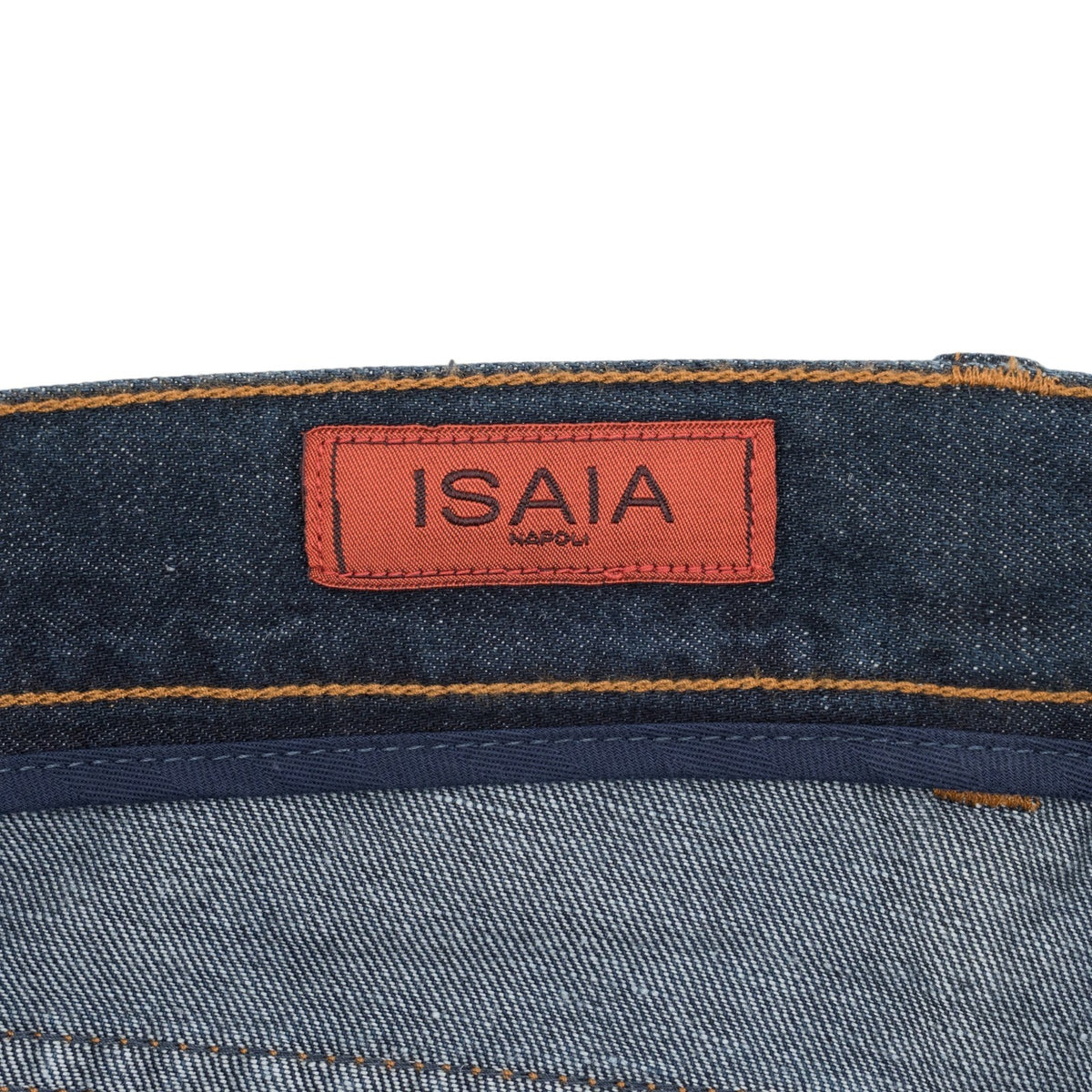 735$ ISAIA NAPOLI Blue Denim Jeans Pant Cotton Linen Slim Fit 28 US / 44 EU