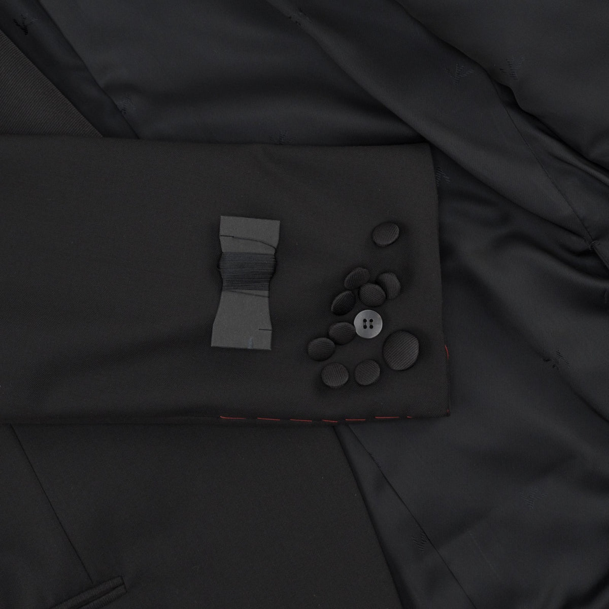 $7450 ISAIA Sanita "Aquaspider" Black Tuxedo Suit  Wool Water Repellent 8R