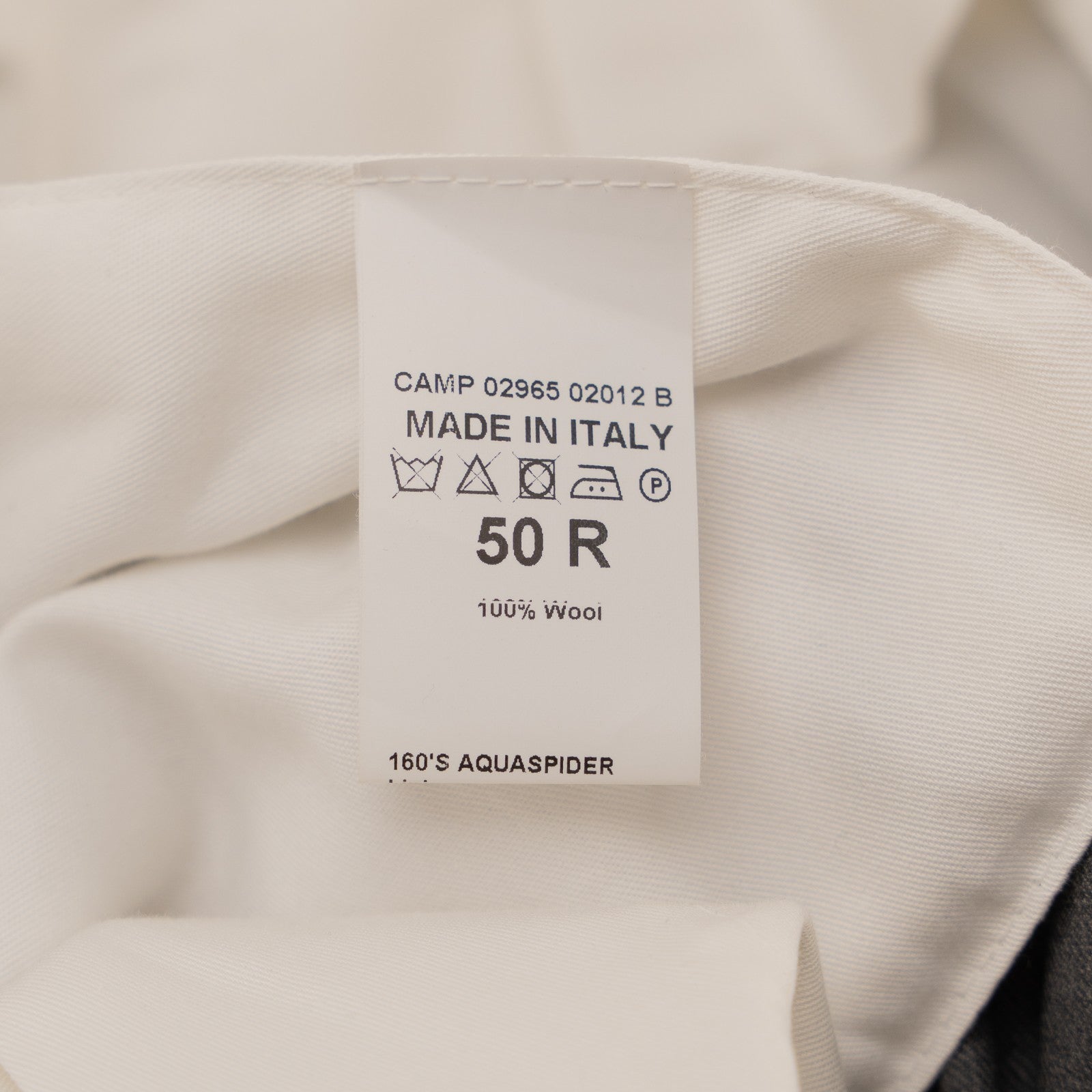 1550$ ISAIA Tapered Dress Pant Wool Aquaspider 160's Gray 34 US / 50 EU R