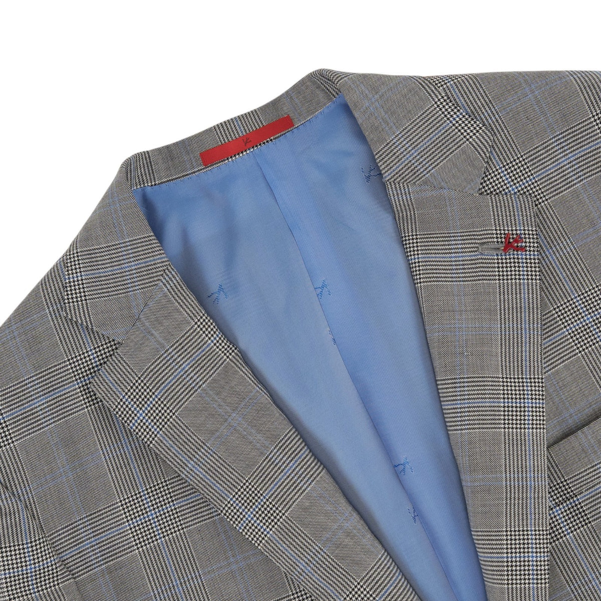 $6550 ISAIA NAPOLI "Base 5" Gray Suit Fine Wool Prince of Wales 42 US / 52 EU 7R