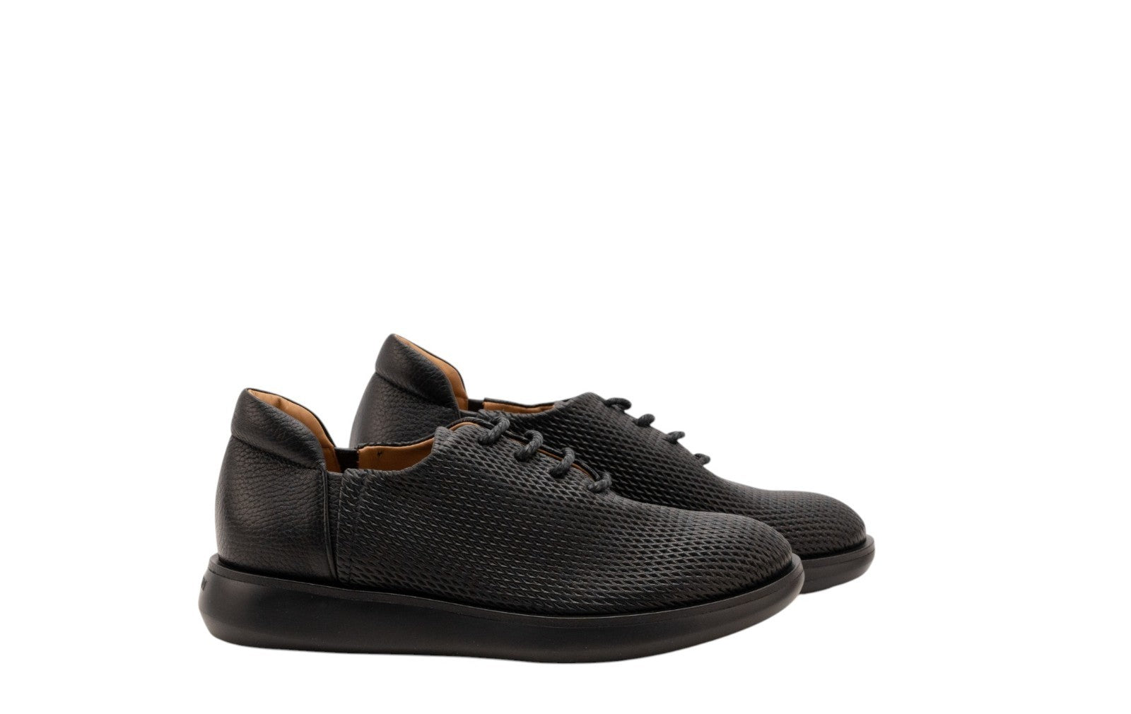 $1150 GIORGIO ARMANI Derby Sneakers Shoes Woven Mesh Black 5 UK 6 US 39 IT