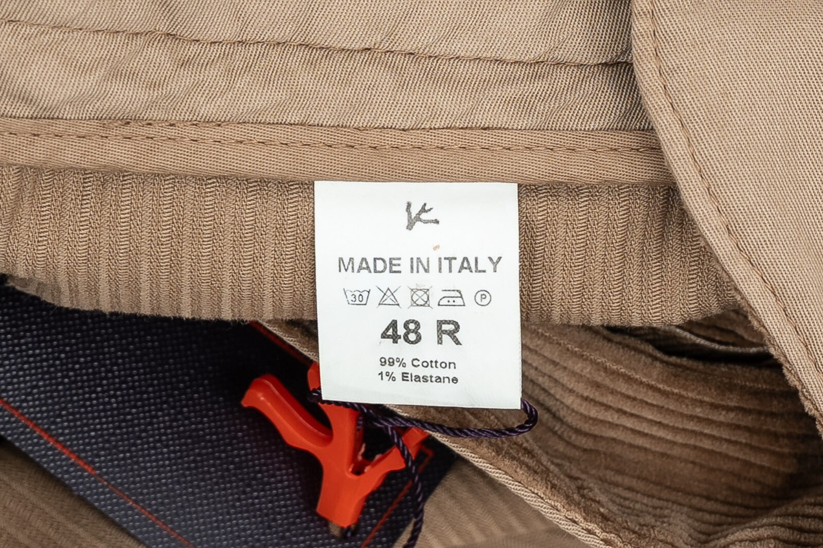690$ ISAIA NAPOLI Brown Chino Trousers Adjustable Pant Corduroy Cotton