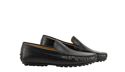 1200$ TESTONI "Portocervo" Driver Loafer Shoes Calf Black 8 UK / 9 US / 42 IT