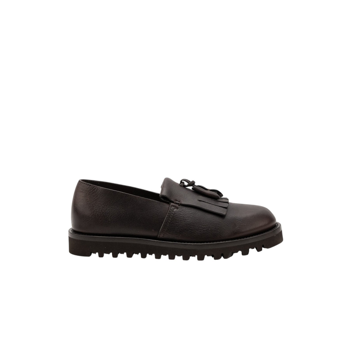 1400$ GIORGIO ARMANI Loafers Shoes Fringe Brown Leather 8.5 UK 7.5 US 40.5 IT