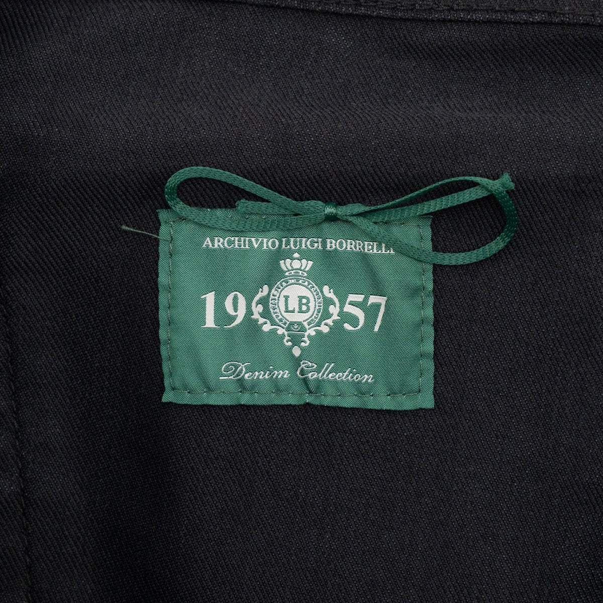 415$ LUIGI BORRELLI NAPOLI Solid Black Denim Jeans Pant Cotton 31 US / 47 EU