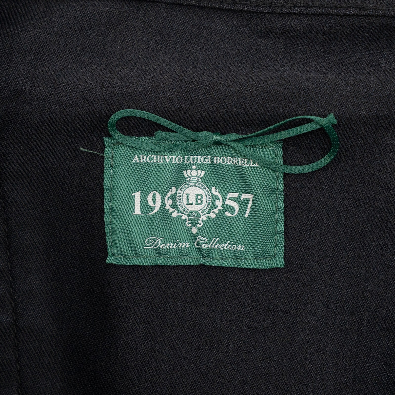 415$ LUIGI BORRELLI NAPOLI Solid Black Denim Jeans Pant Cotton 31 US / 47 EU