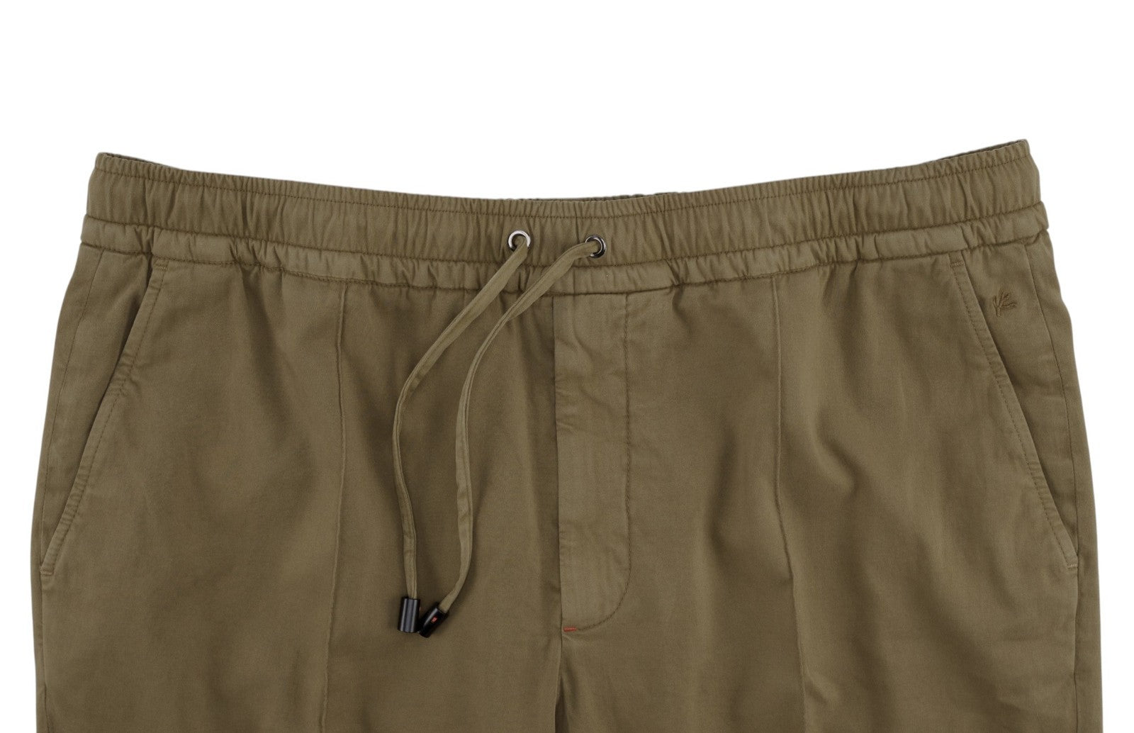 1250$ ISAIA NAPOLI Brown Drawstring Tapered Pant Cotton - Cashmere 42 US / 58 EU