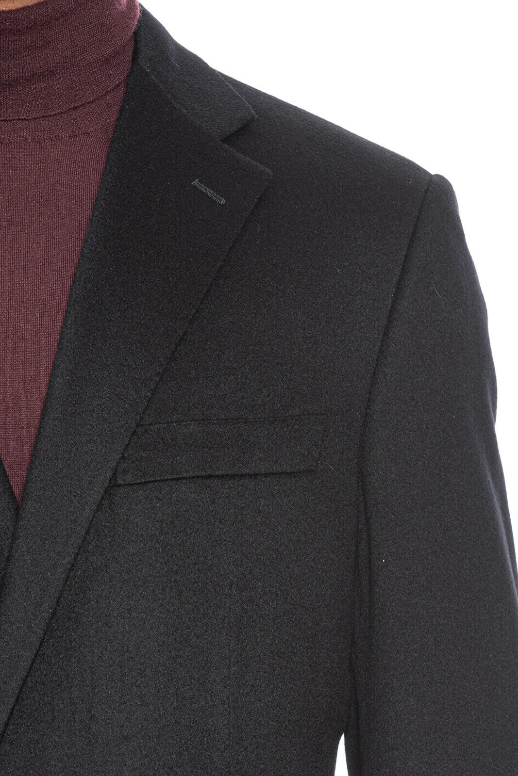 $3050 BELVEST Black Pure Cashmere Jacket + Vest Double Breasted 50 US / 60 EU 6R