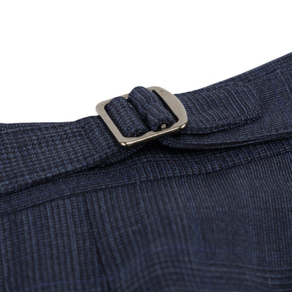 $6700 ISAIA "Sanita" Blue Suit Wool Glen Plaid Comfort Project 42 US / 52 EU 7R