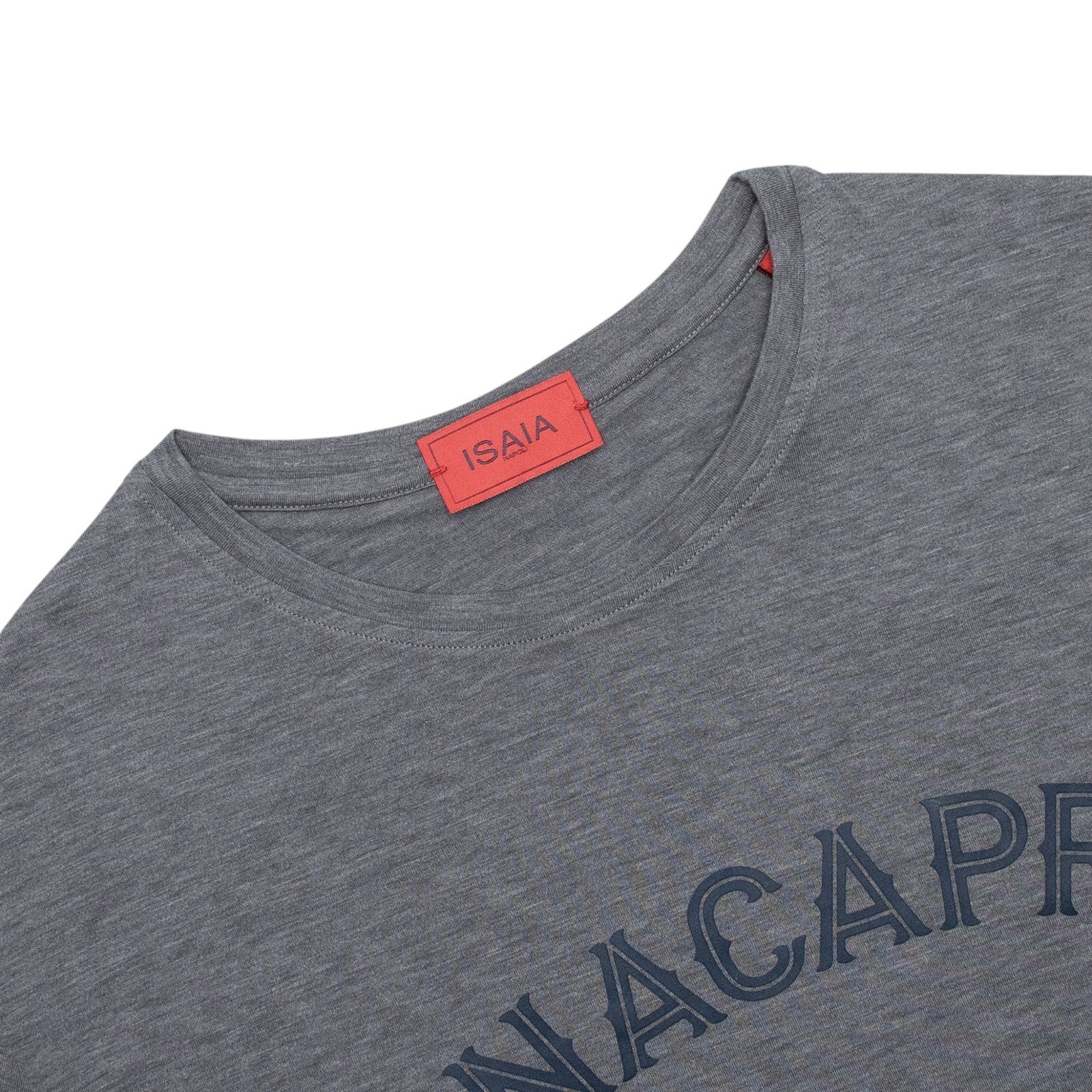 575$ ISAIA NAPOLI "ANACAPRI"  Gray T-Shirt Fine Cotton - Size M - Made in Italy