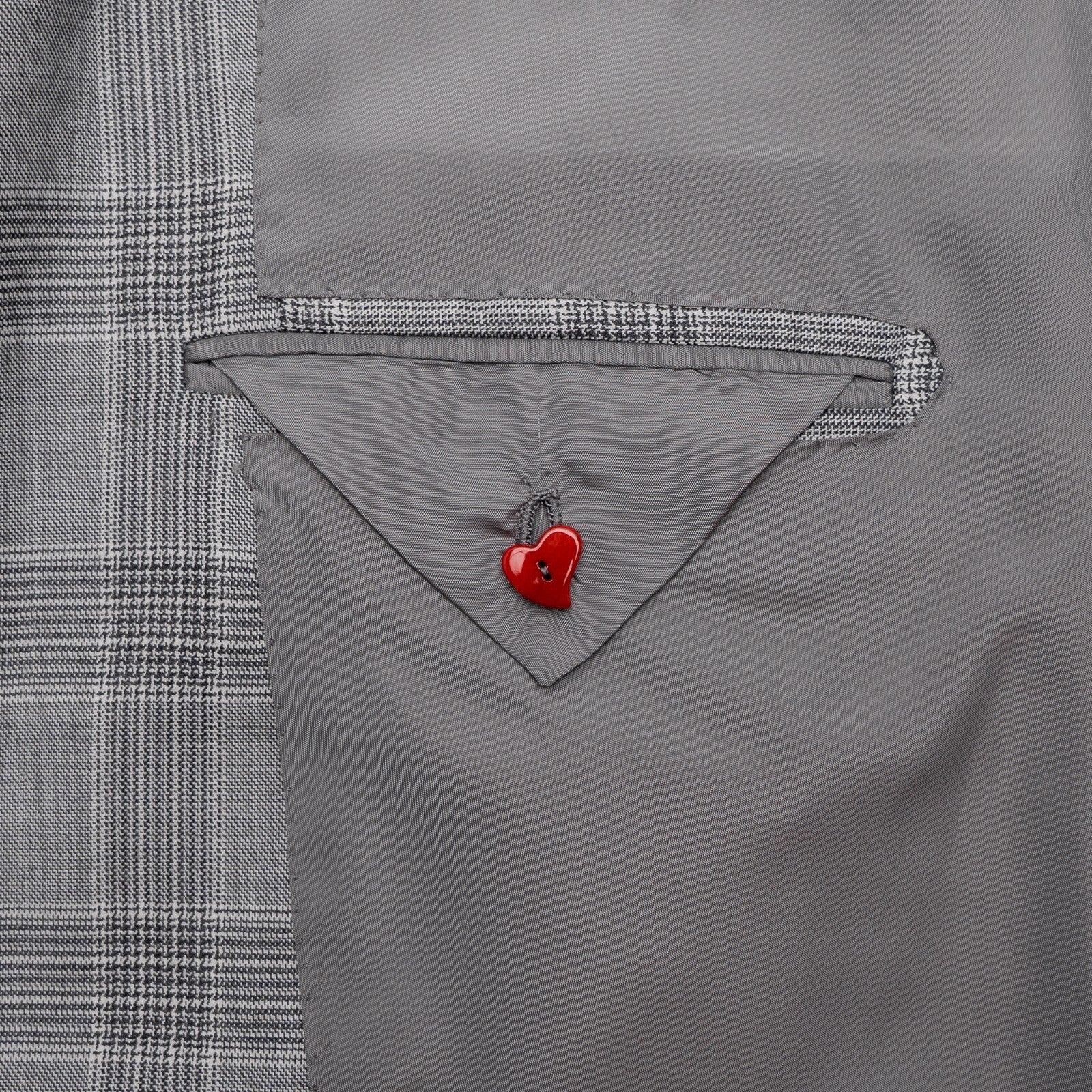 Sartoria DALCUORE NAPOLI Total Hand-Sewn Suit Fine Wool - Silk Gray 40 US 50 EU