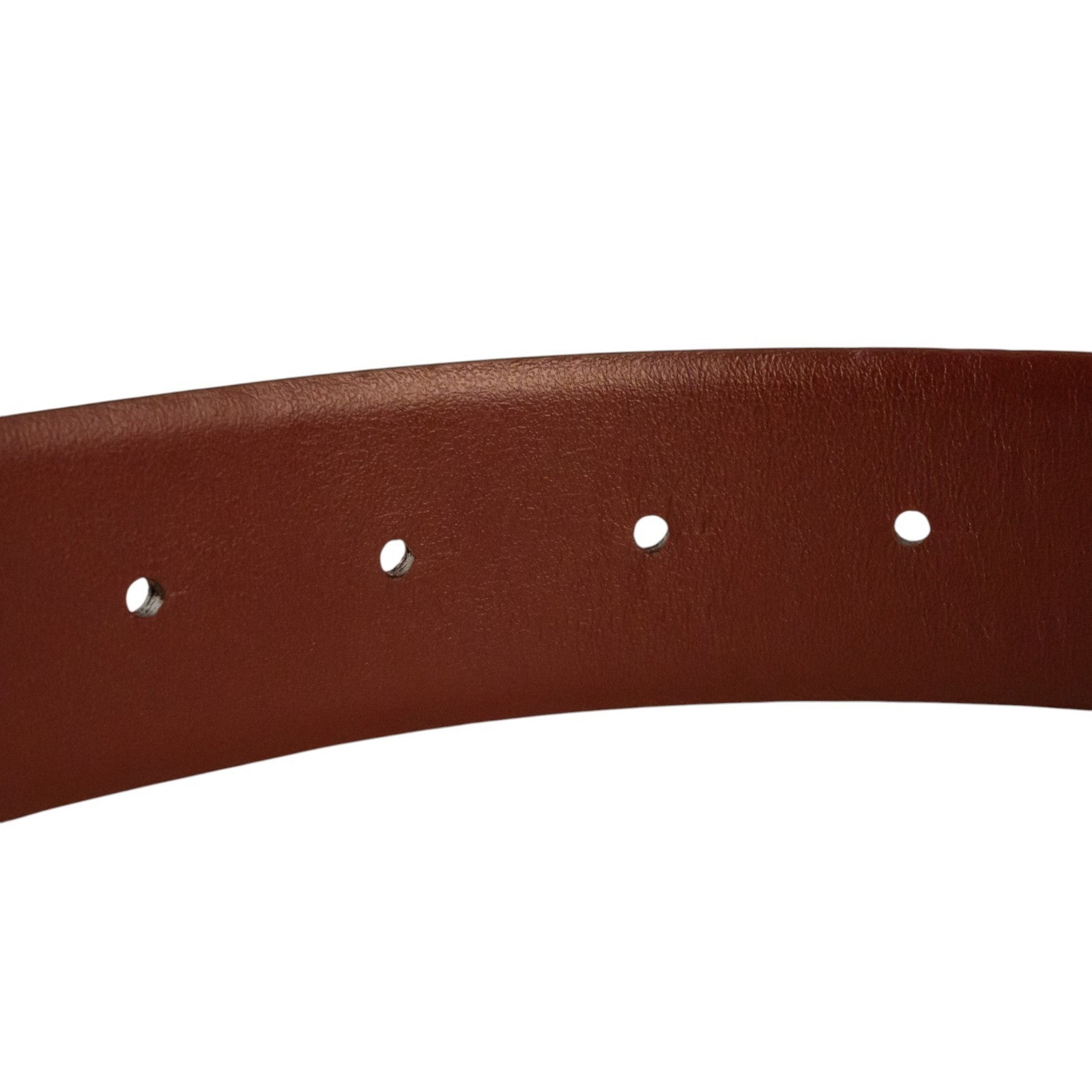 $520 GIORGIO ARMANI Belt Eagle GA Buckle Brown Wine Leather Reversible Size 110