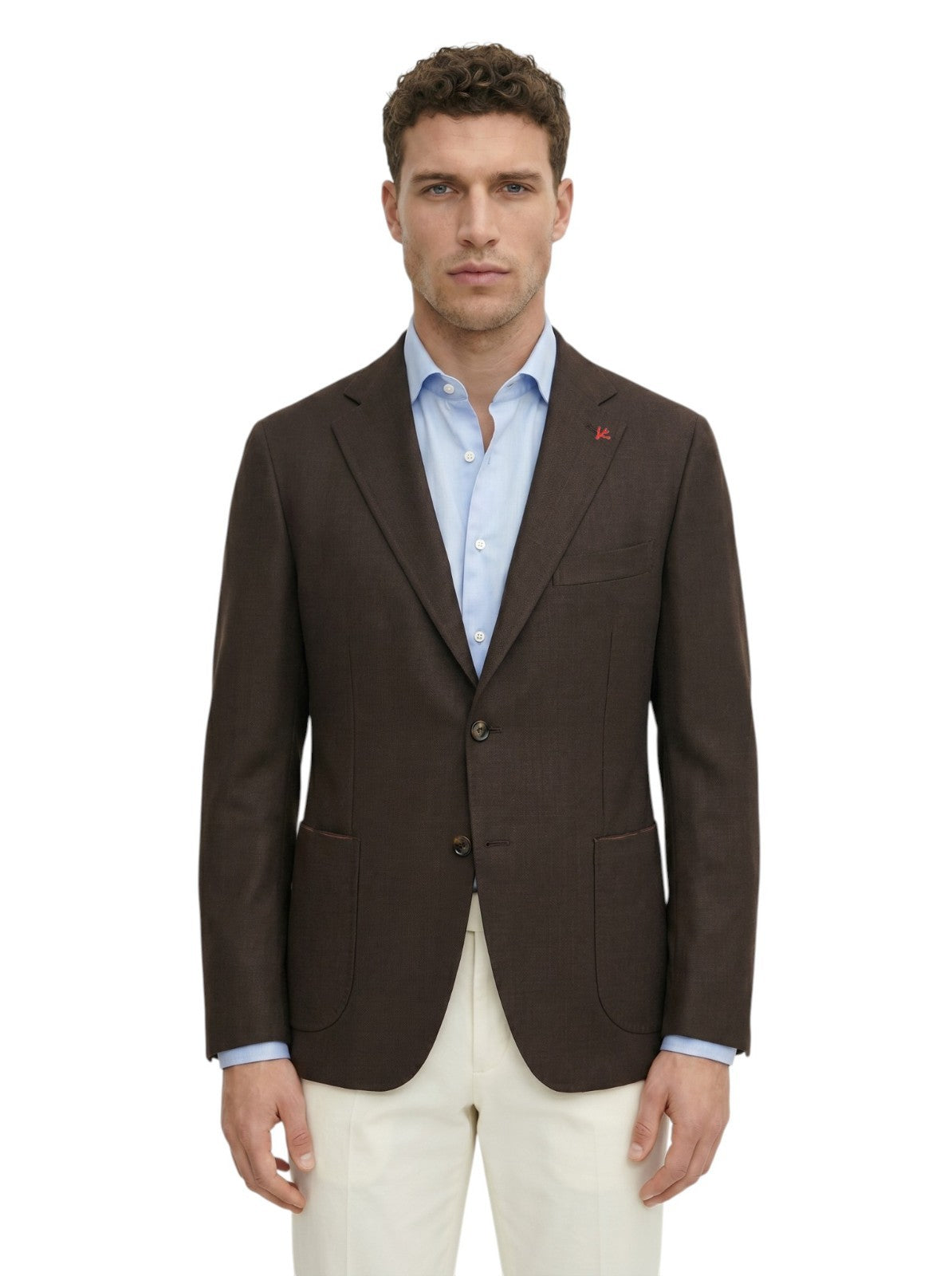 $5725 ISAIA NAPOLI "Capri" Brown Jacket Sport Coat Hopsack Wool 46 US / 56 EU 8R
