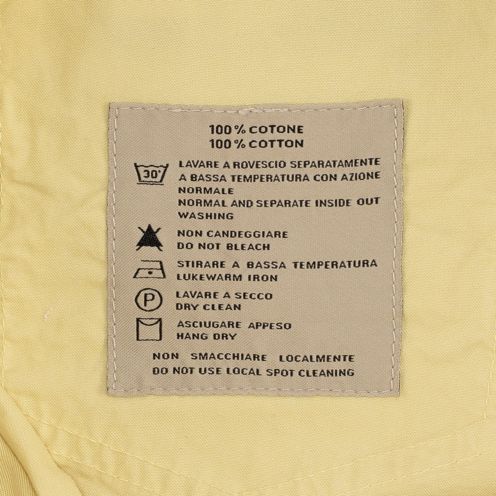 800$ BURBERRY Light Yellow Pant 5 Pocket Belt Chino Cotton Pant Slim Straight