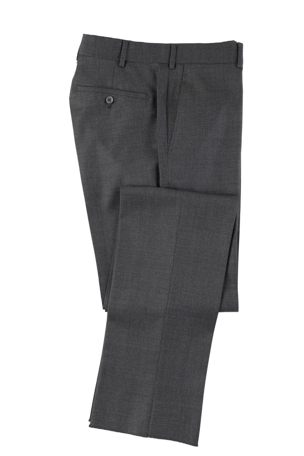 395$ BELVEST Medium Gray Sartorial Dress Pants Wool Super 110's  44 US / 60 EU