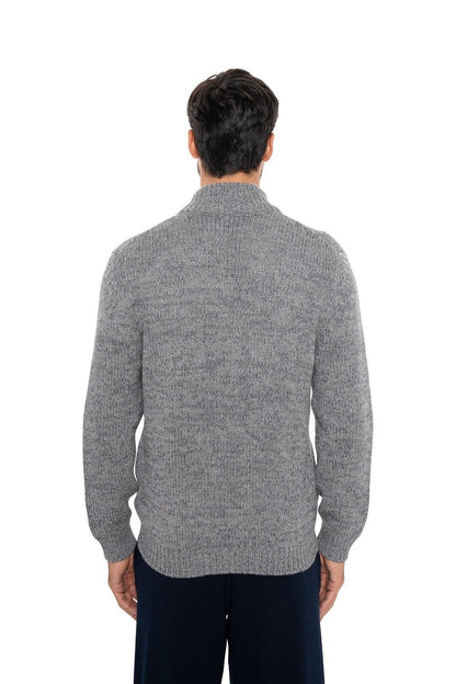 $2000 FEDELI "Favonio" Gray Cardigan Sweater Zip 100% Cashmere 40 US / 50 EU