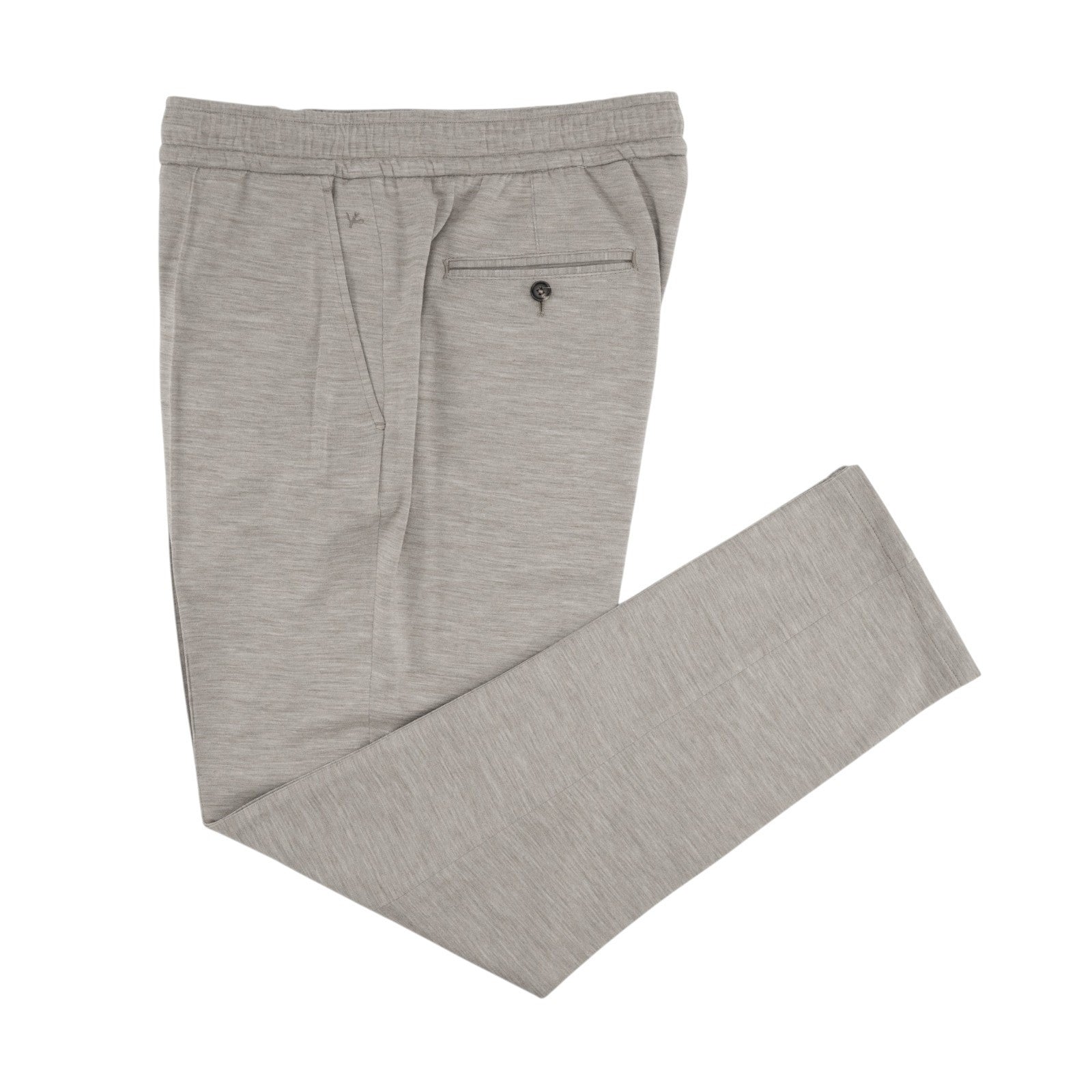 1285$ ISAIA NAPOLI Gray Drawstring Pant Jersey Wool Relaxed Fit 40 US / 56 EU
